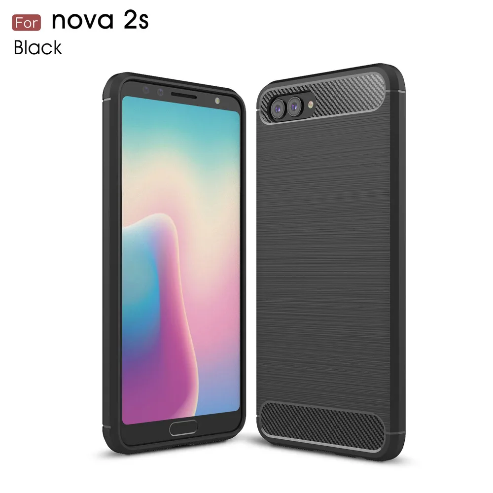 

Huawei Nova 2S Case Silicon Case for Huawei Nova 2S Nova 2 Nova 2 Plus Cover Soft Carbon Fiber Brushed Hoesje Fundas Coque Etui