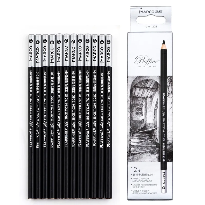Марко 7010 эскиз уголь углеродная ручка эскиз уголь мягкий средний жесткий уголь - Цвет: 7010 in