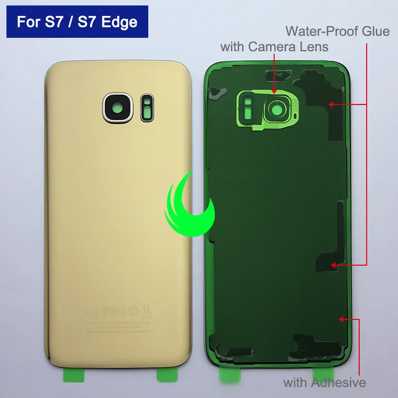 Задняя стеклянная крышка батареи для samsung Galaxy S7 G930/S7 Edge G935 задняя дверь корпус чехол для samsung S7 Edge задняя стекло+ объектив