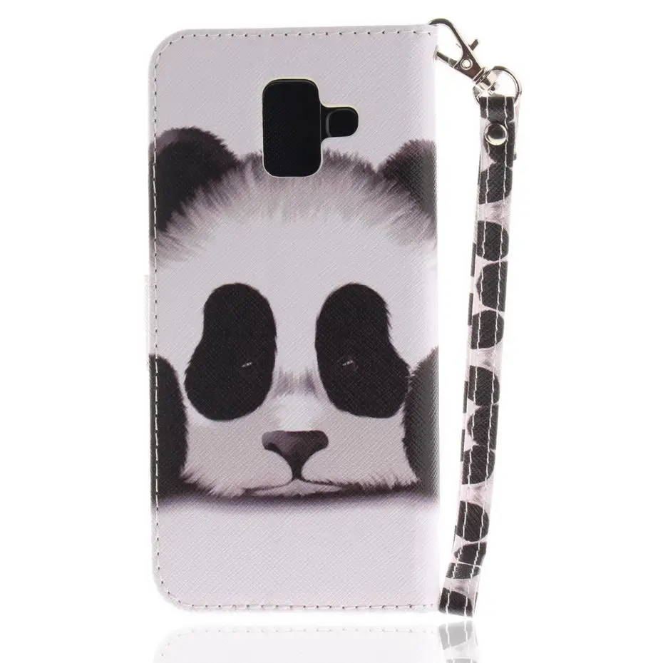 Leather Flip Case Coque Funda For Samsung Galaxy A6 2018 Plus Wallet Card Holder Bag Cover Phone | Мобильные телефоны и