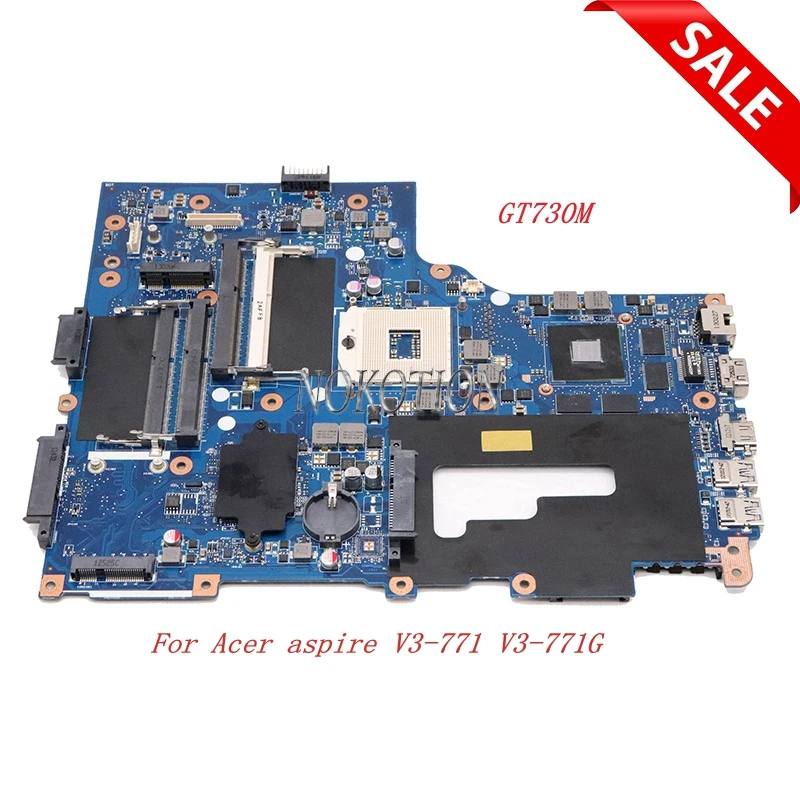Материнская плата для ноутбука Acer Aspire V3-771 V3-771G с диагональю экрана 17,3 дюйма, HD4000, с гарантией 60 дней - NOKOTION NBM7Q11001 NB.M7Q11.001 VA70 VG70.