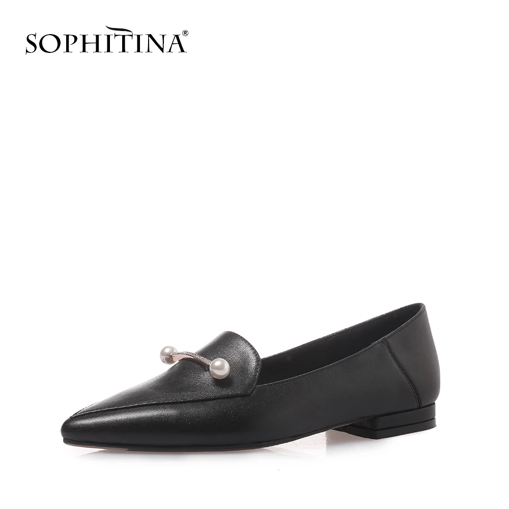 SOPHITINA/Популярная жемчужина Женские туфли лодочки Высококачественные