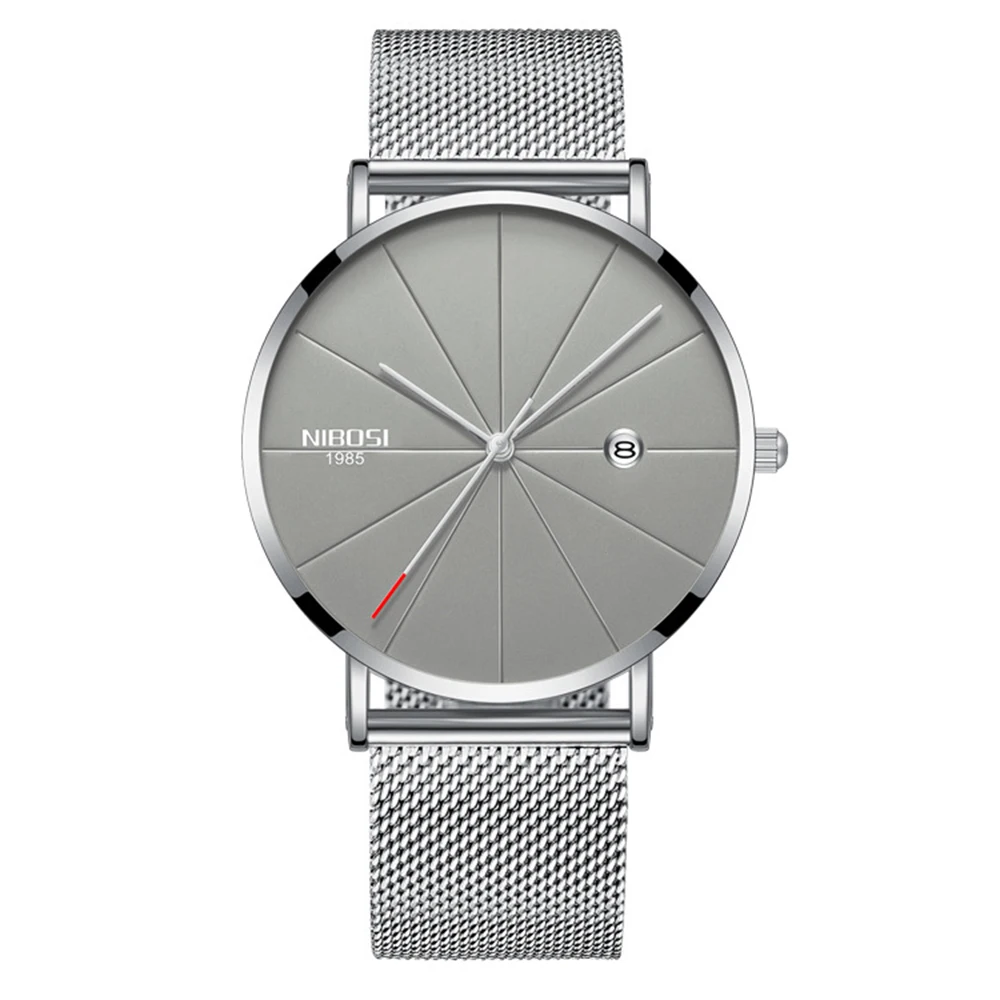 Business fashion steel mesh men's watch leisure waterproof calendar women's watches couple table | Наручные часы