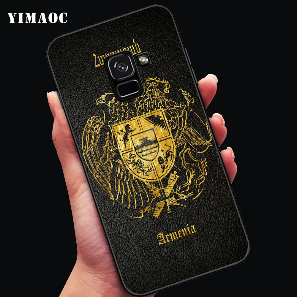 YIMAOC Armenia Flag coat of arms Soft Case for Samsung Galaxy A3 A5 A6 A7 A8 A9 Plus Note 8 9 A10 A30 A40 A50 A70 |
