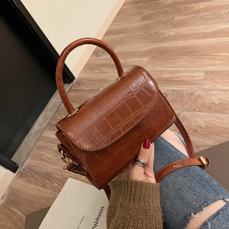 2019 новые модные женские сумки с каменным узором маленькие квадратные Сумки из