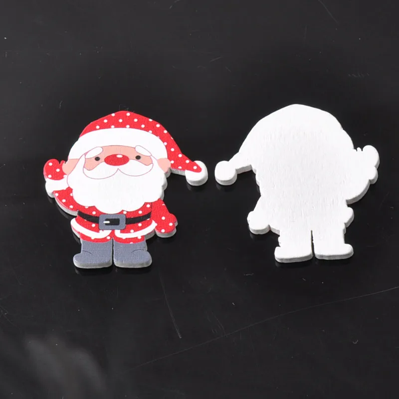 Деревянные пуговицы в форме кнопки Санты Клауса Швейные аксессуары ручной