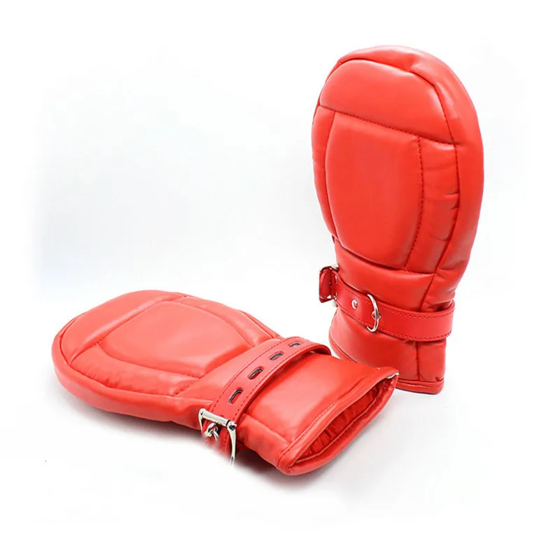 Женский толстый мягкий черный бондаж из искусственной кожи митенки бандаж и