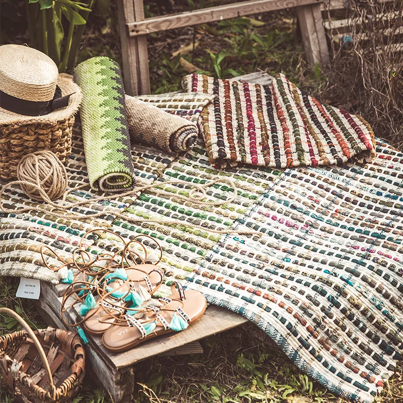 Kilim однотонный хлопковый марокканский ковер для гостиной геометрический белый