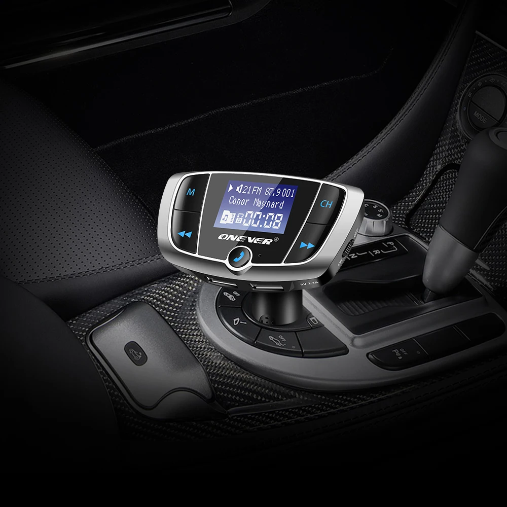 Вращающийся Беспроводной Bluetooth FM передатчик Автомобильный MP3 плеер с 3.4A двойной