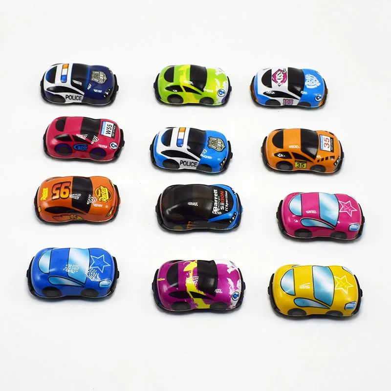 

PVC Super Mini Colorful Cartoon Pull Back Cars Toys for Kids Gift Wholesale