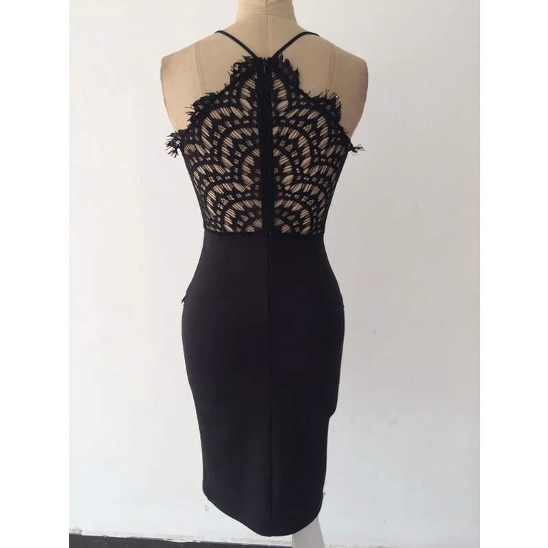 Женское черное платье-миди с цветочной вышивкой без рукавов | Женская одежда