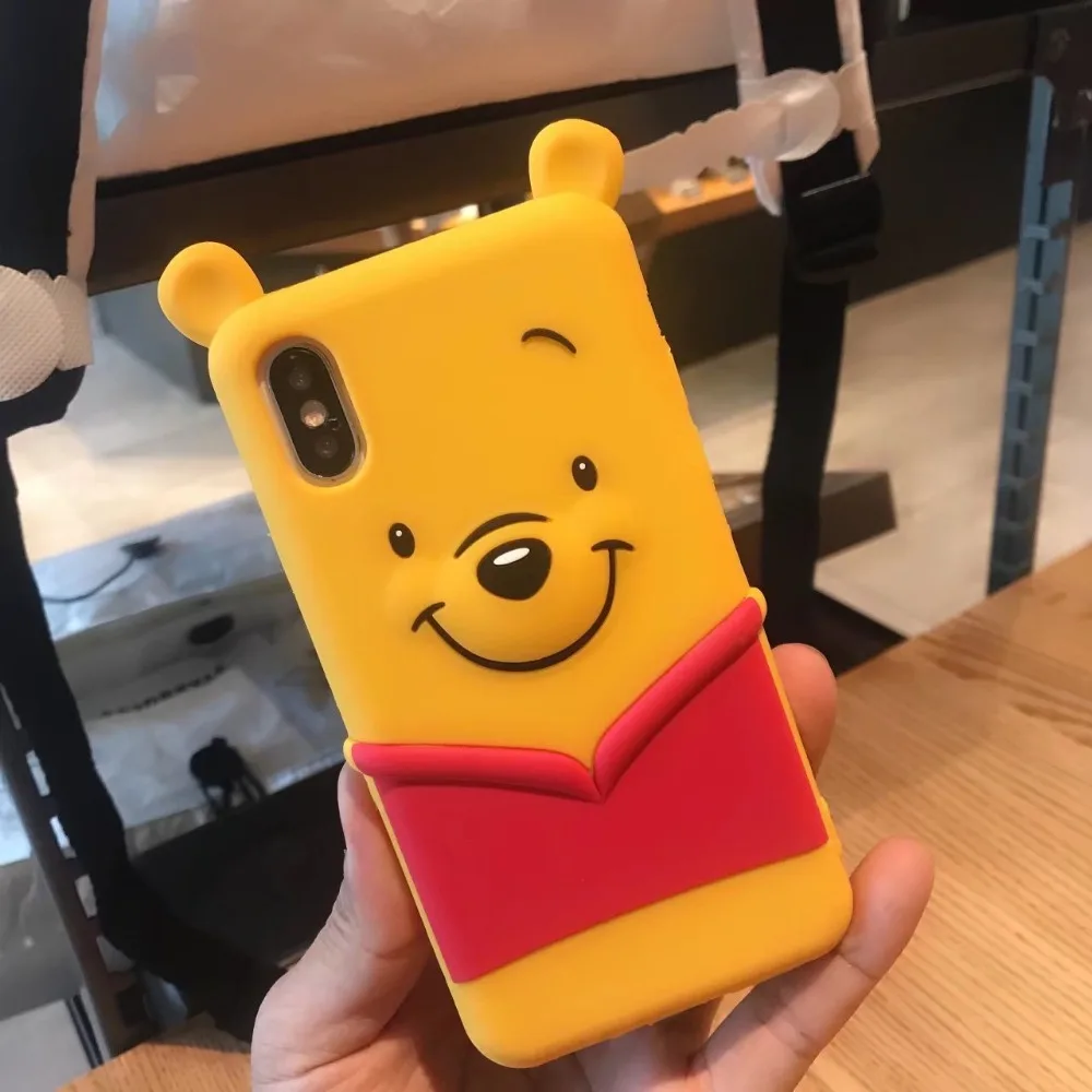 Oryksz для iPhone 7 Чехол Милые Носки с рисунком медведя из мультика мягкий силиконовый