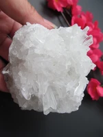 c18 natural white quartz flowers crystal clusters decoration resistant healing stone feng shui decoration 318g