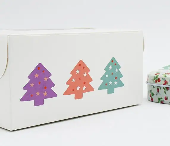 36x35mm Christmas Tree paper sticker, for all kinds beautiful decoration, 20 pcs/sheet, 60 sheets/lot, Item No. FE13