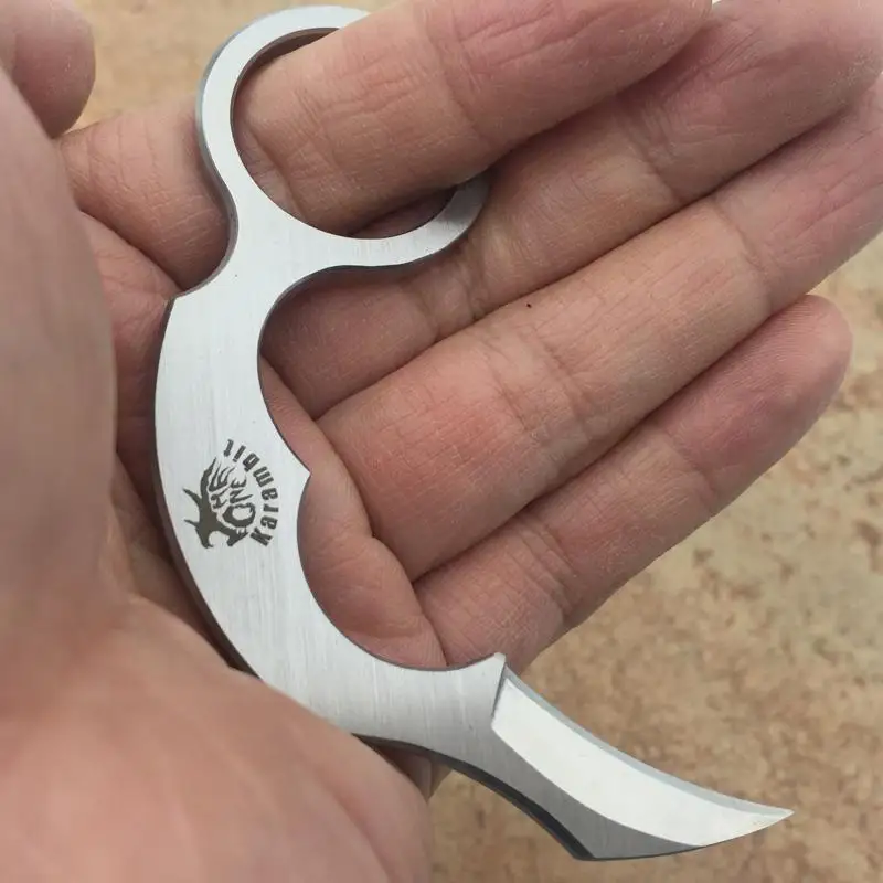 Высокое качество Karambit нож D2 сталь острый Отдых на природе выживания тактический