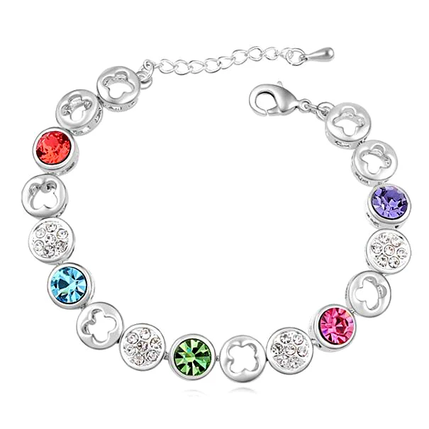 Модные брендовые браслеты и с кристаллами Сваровски Роскошные для женщин