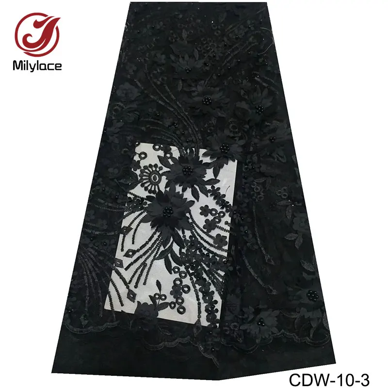 Горячая Распродажа Тюль кружевная ткань 3d цветы африканская Кружевная Ткань 5