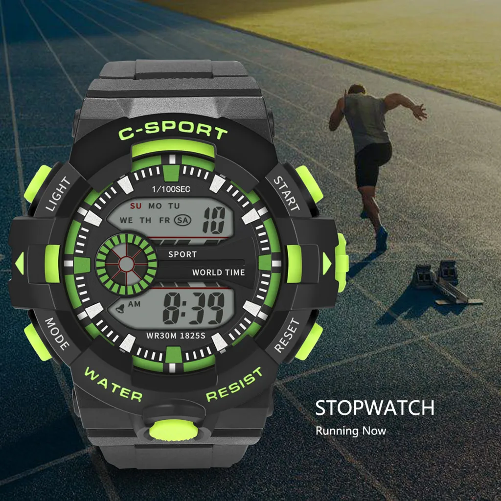 Роскошные часы 2019 мужские цифровые электронные военные спортивные светодиодные