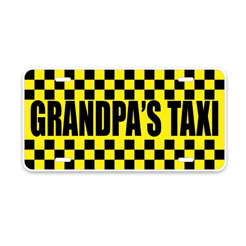 

YJZT 16*8CM Fashion Car-styling Yellow GRANDPA'S TAXI Car Window Sticker Retro-reflective Decals C1-8242