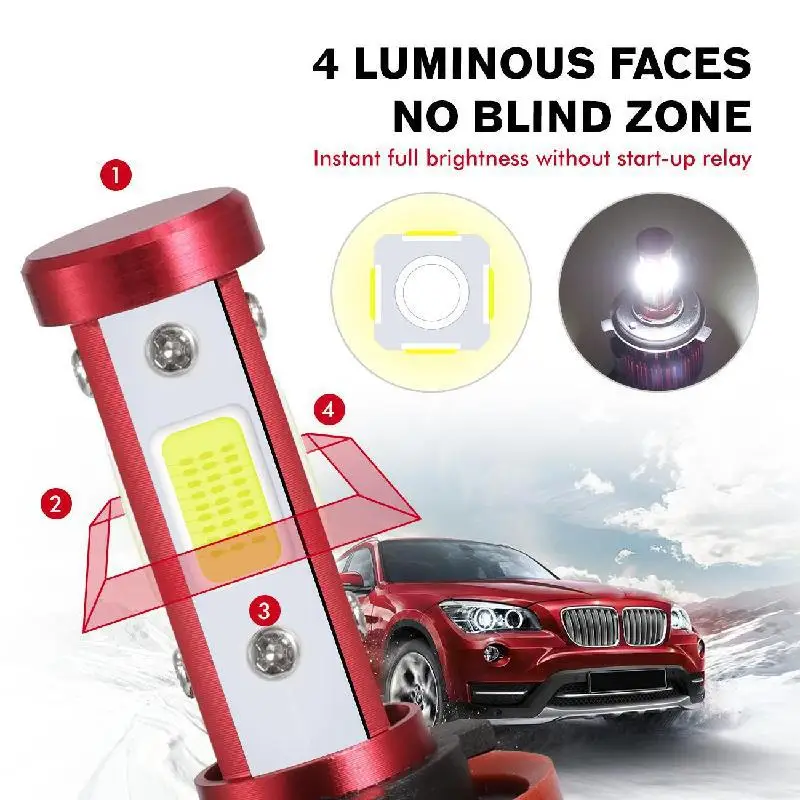 Aslent H4 LED H7 H11 H8 HB4 HB3 H9 9005 9006 9004 Upgrade Car Headlight Bulbs 100W 10000LM Styling 6500K led light lamp 12V | Автомобили и