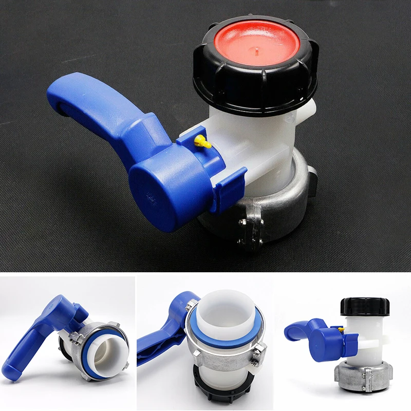 75/62 мм бак клапан пластмассовый шар грубая резьба ручка IBC DN40/50 ярдов садовое