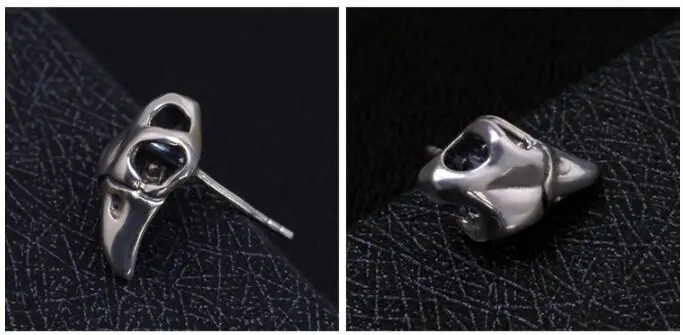 Regalrock Ворон гвоздик панк ворона животное Птица Череп ювелирные изделия серьги