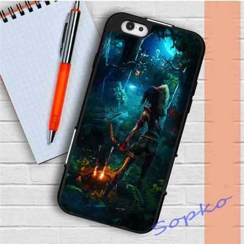 Лара Крофт Джунгли чехол для iphone 4 4S 5 5S 5C SE 6 плюс s 7 # MA1363|cover for iphone|case coverfor |