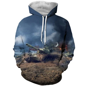 color as the picture YX GIRL стиль 3d модные мужские толстовки с принтом игры World Of Tanks Мужские Женские повседневные толстовки с капюшоном - Цвет: color as the picture