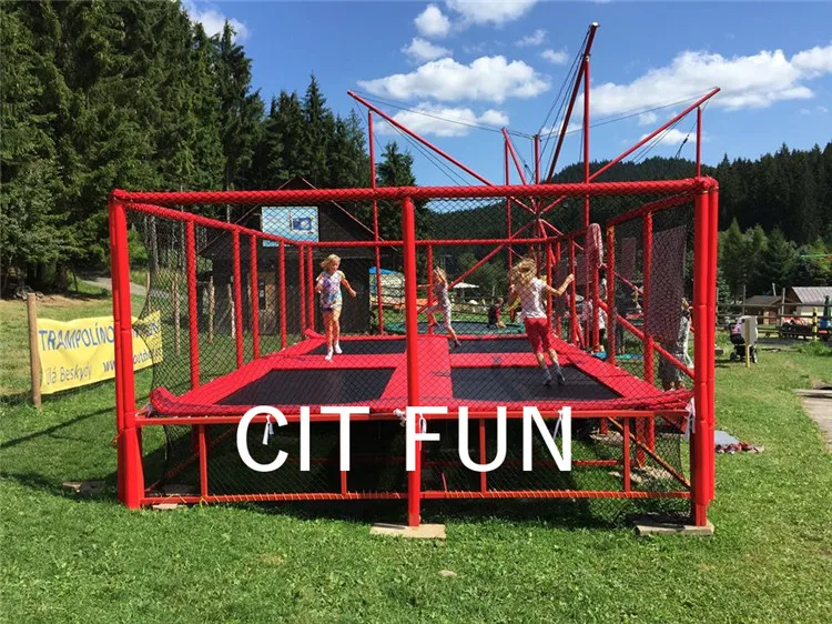 Индивидуальный дизайн Заводская цена 4 в 1 батут с высоким прыжком и одобрение