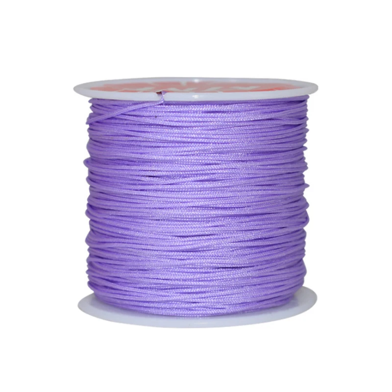 Light purple DIY 0,8 мм тонкая Нефритовая линия Тонкая Красная Нить тесьма китайский узел нить для одежды красная волнистая линия для шитья Хрустальная нить и тканевые шнуры - Цвет: Light purple