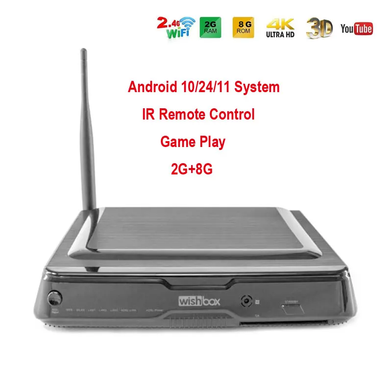 DVB-S2 Android ТВ коробка 10/24/11 Системы 2G+ 8G декодер WI-FI Декодер каналов кабельного телевидения Amlogic S812 4 ядра с ИК-пультом дистанционного Управление Media Player