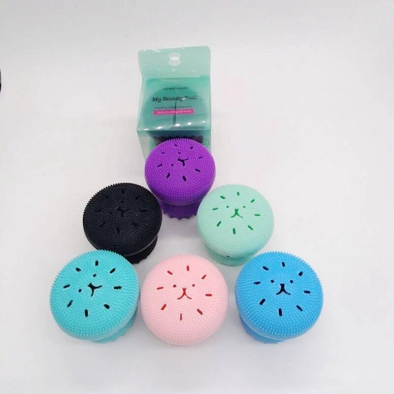1 шт. моющее средство для отшелушивания лица спонж очищения пуховка Силиконовый