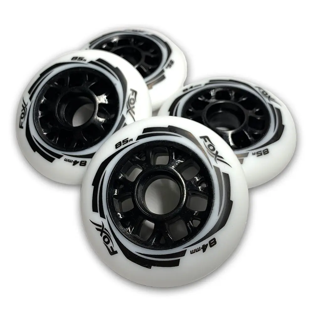 White 84mm 4 шт. Качественные 85A Pu 84 мм скоростные колеса для роликовых коньков HR роликовые коньки гоночные колеса для волновой доски для уличного серфинга - Цвет: White 84mm
