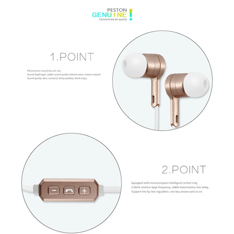 Bluetooth Спорт Бег Наушники-вкладыши Портативный HIFI музыке стерео гарнитура