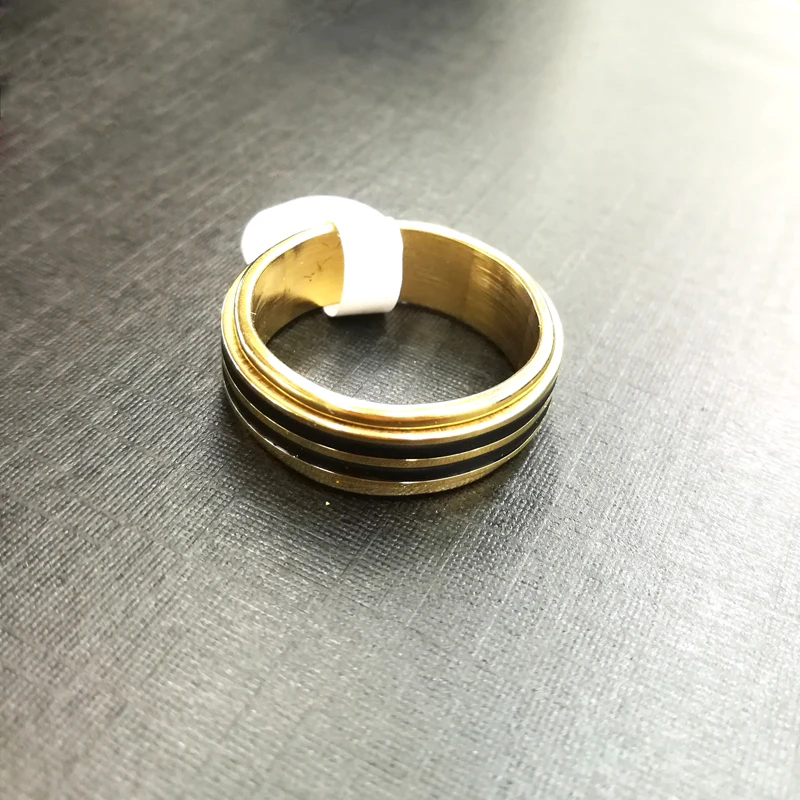 

Unique Gold Color Rolling Rings Stainless steel Rings For Stylish Man 36pcs/lot