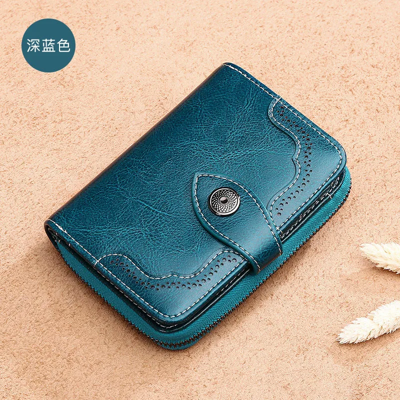 BLUE SENDEFN Длинные натуральная кожа Для женщин кошелек женский, клатч Сумки из коровей кожи портмоне держатель для карт, модный костюм высокого качества - Цвет: BLUE