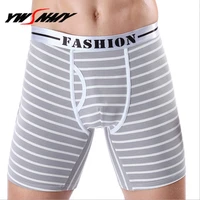 mens long boxer shorts comfortable cotton underwear men sexy long legs boxer homme slip panties soft breathable underpants