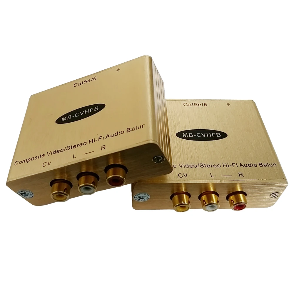 Аналоговый AV удлинитель Cat5e/6 RCA аудио и видео к RJ45 преобразователю|Аксессуары для