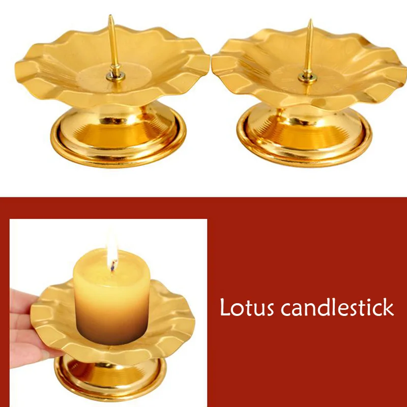 2 шт./лот металлический Votive подсвечник Lotus ретро подсвечники для ежедневной