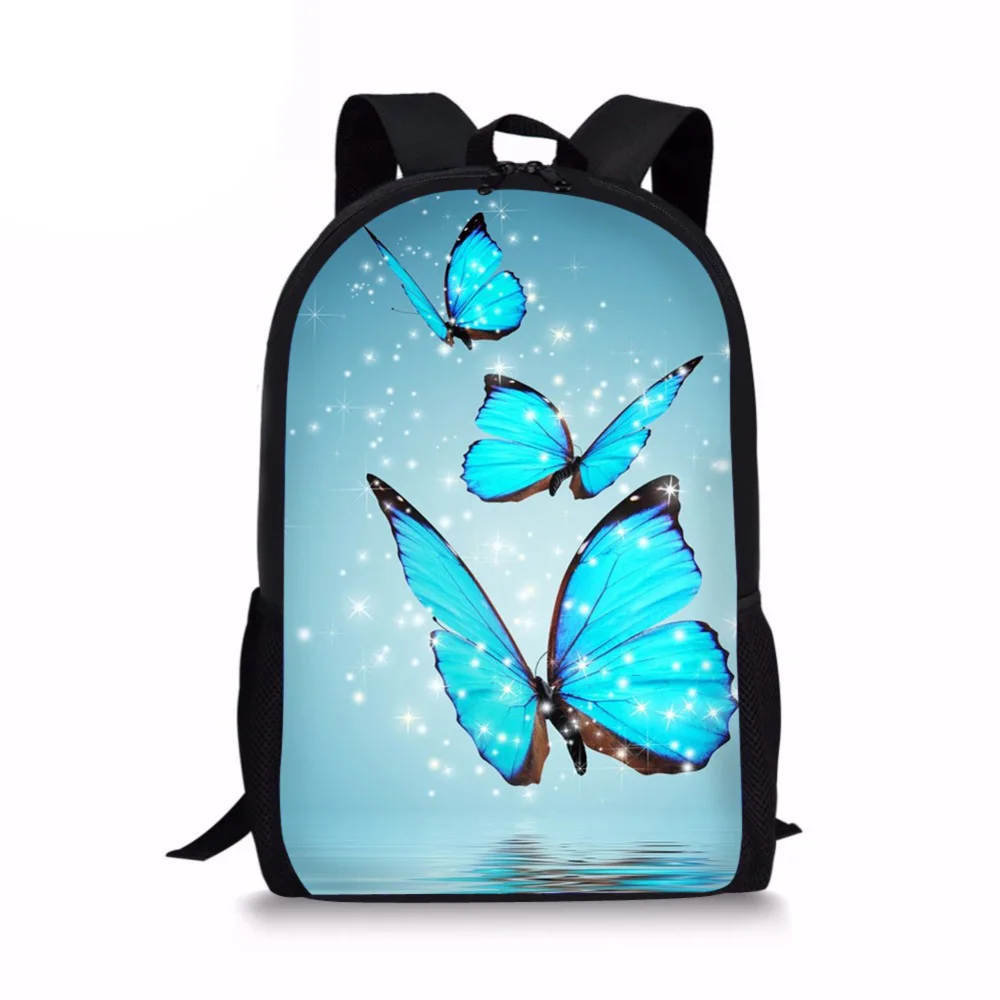 Children Backpack 3D Bright Butterfly Printing Kids Boys Girls Schoolbag Backpacks Beautiful Rose Casual Mini Back Pack | Багаж и сумки