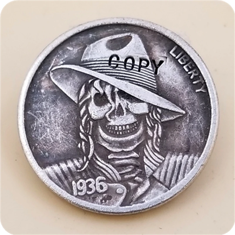 Hobo Coin_Type # 35_1936 S никелевая монета с гравировкой в виде американского бисона из