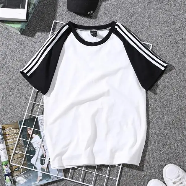 White T shirt Женская футболка с коротким рукавом с круглым вырезом и принтом Футболки для супружеской пары Harajuku Студенческая футболка с графическим принтом больших размеров женская футболка Mujer - Цвет: White T shirt