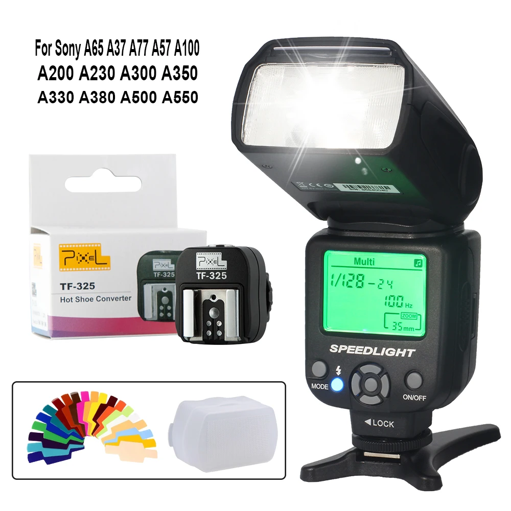 INSEESI IN560IV PLUS Беспроводная вспышка Speedlite и Pixel TF-325 адаптер Горячий башмак для Sony A65 A77