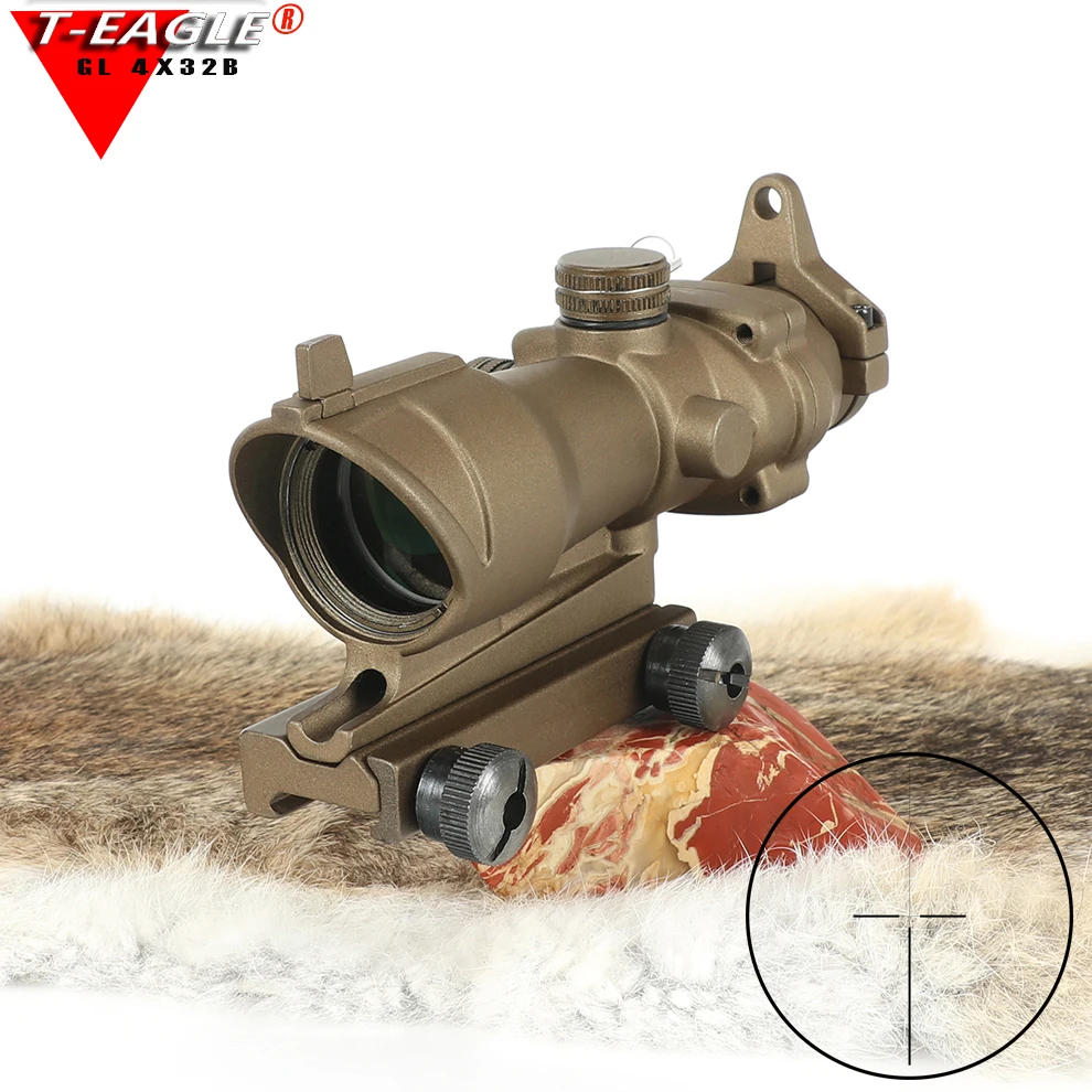 Trijicon T-eagle ACOG 4x32 оптические винтовки прицелы для пистолета M416 сетка с 11 мм/20 мм Крепления прицел охотничья оптика