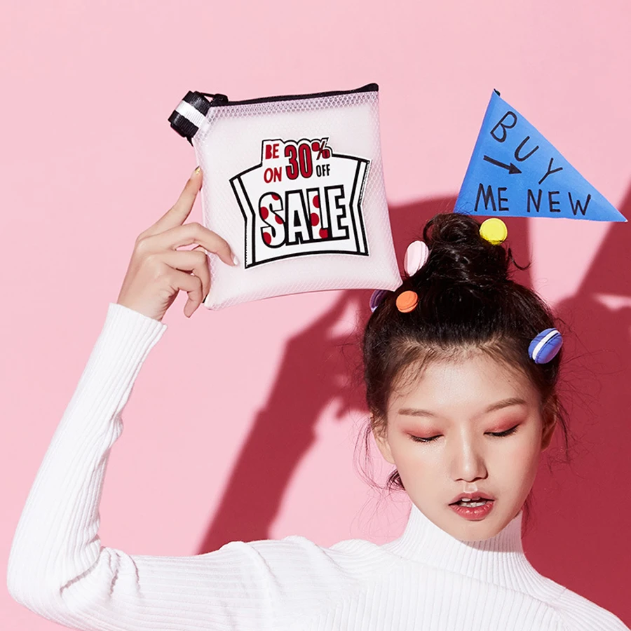 Креативный кошелек женский клатч на молнии Портмоне женские кошельки и сумка для