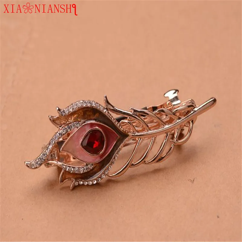 Заколка для волос с павлиньими перьями и кристаллами|crystal hair sticks|hair stickfeather hairpin |