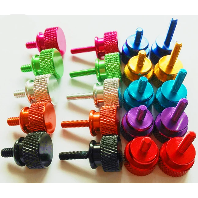 5Pcs M4*16/20 Aluminum Alloy Computer Case Screw Hand Screw Screw Knurling Screw Thumb Screw Side Plate Screw