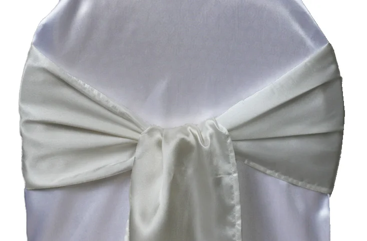 ivory 50 шт., 15x275 см Свадебный сатиновый стул Sashs атласные чехлы для стульев бантики Домашняя вечеринка, украшения для гостиничный Банкетный стул Декор - Цвет: ivory