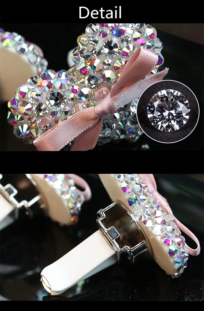 Bling Crystal автомобильный освежитель воздуха в форме сердца духи вентиляционная розетка кондиционер аромат клип милые Креативные украшения интерьер