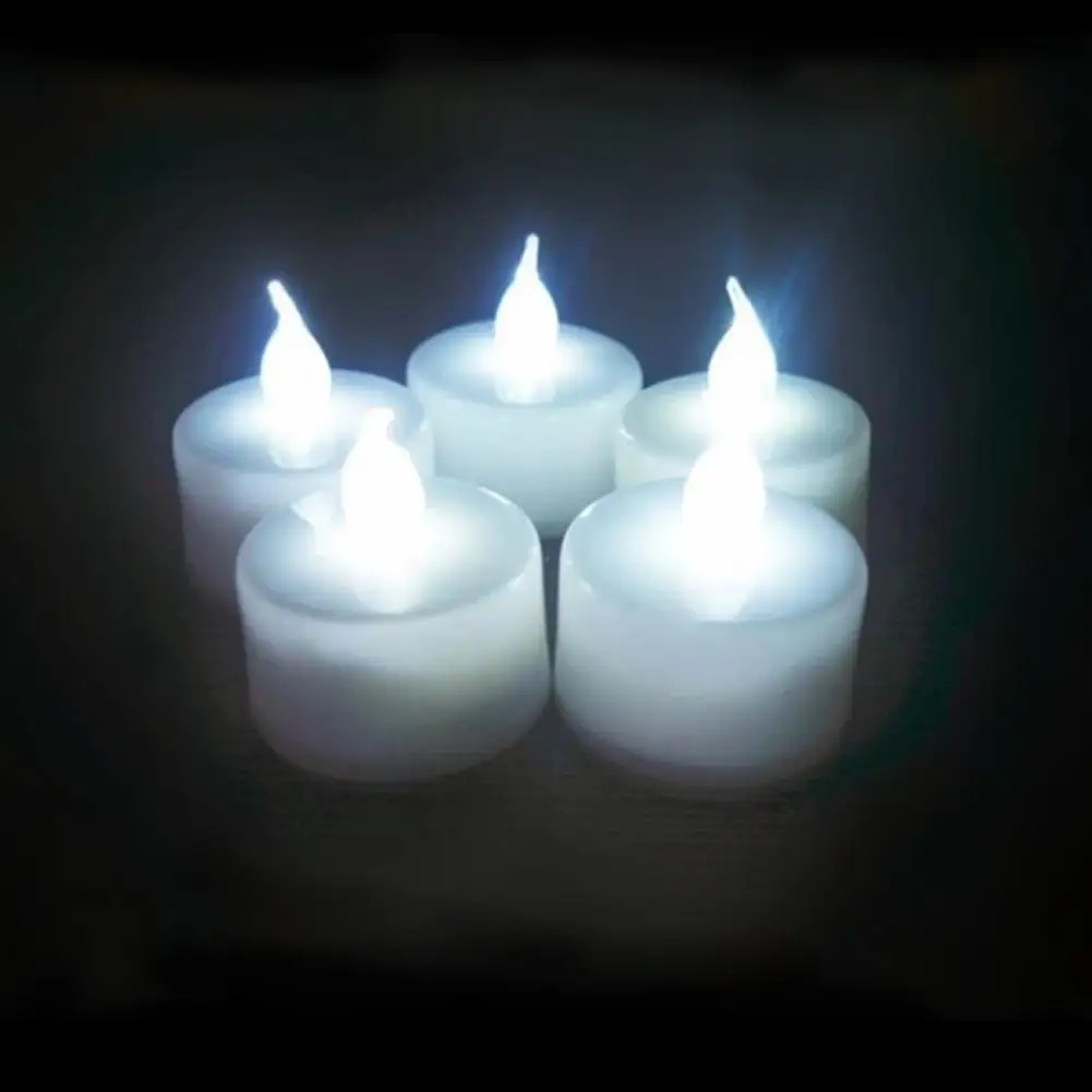 White 5pcs 5 шт. мерцающий беспламенный светодиодный светильник мерцающий арт Свеча светильник вечерние свадебные канделы безопасность романтическое украшение - Цвет: White 5pcs